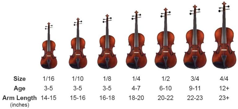  violin sizes choosing the right size new violinist