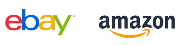 ebay and amazon logos